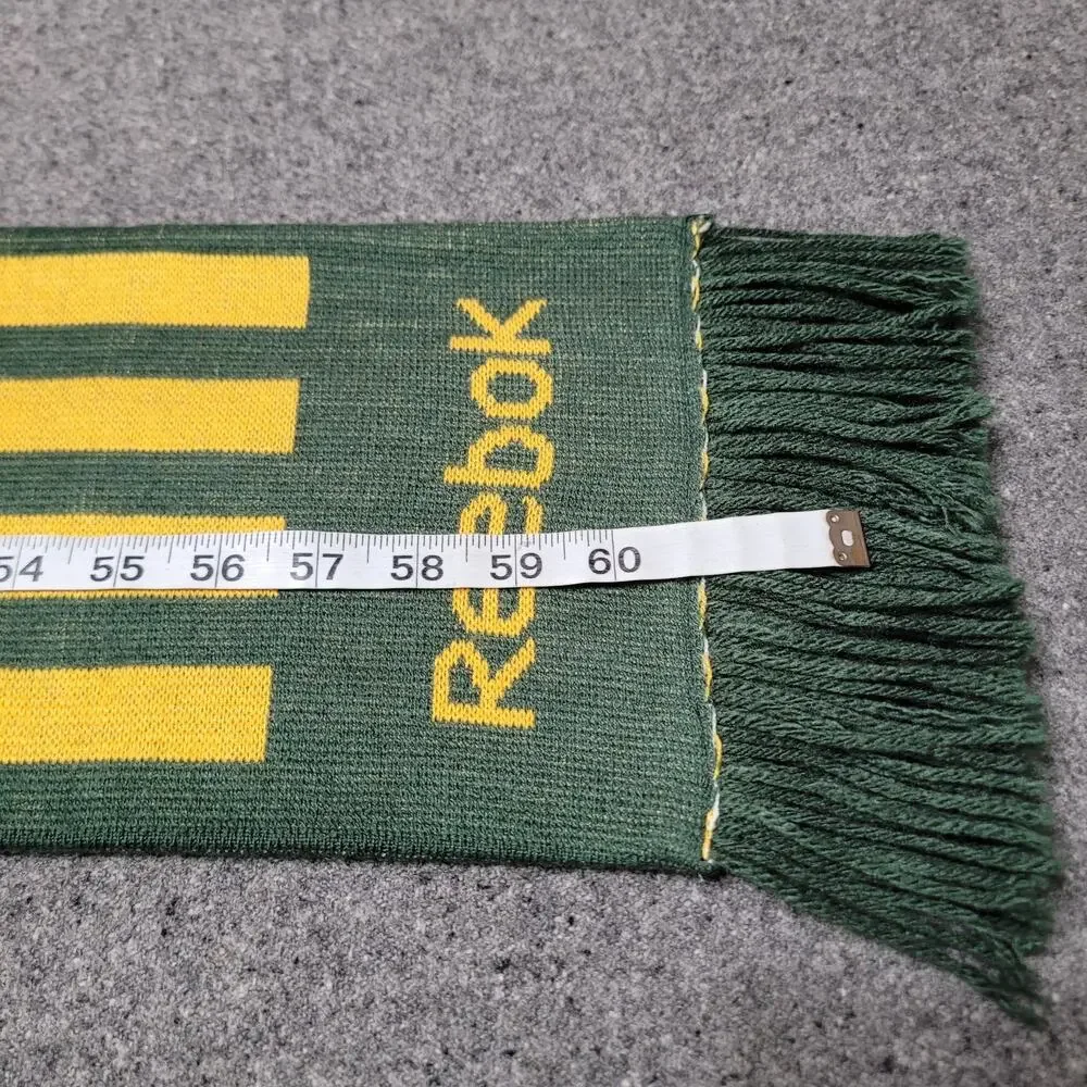 Vintage Y2K Green Bay Packers Scarf Adult Green Yellow Reebok Throwback Winter